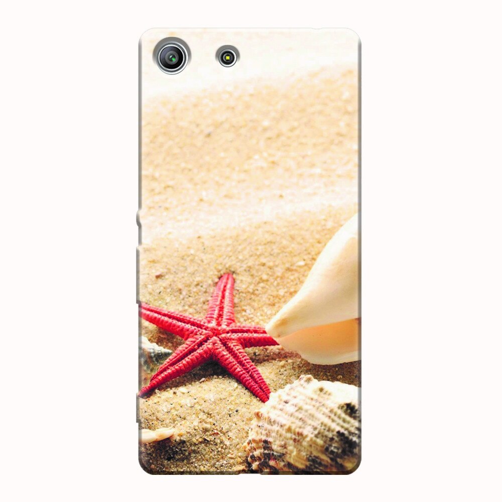 Husa silicon pentru Sony Xperia M5, Beach Shells And Starfish