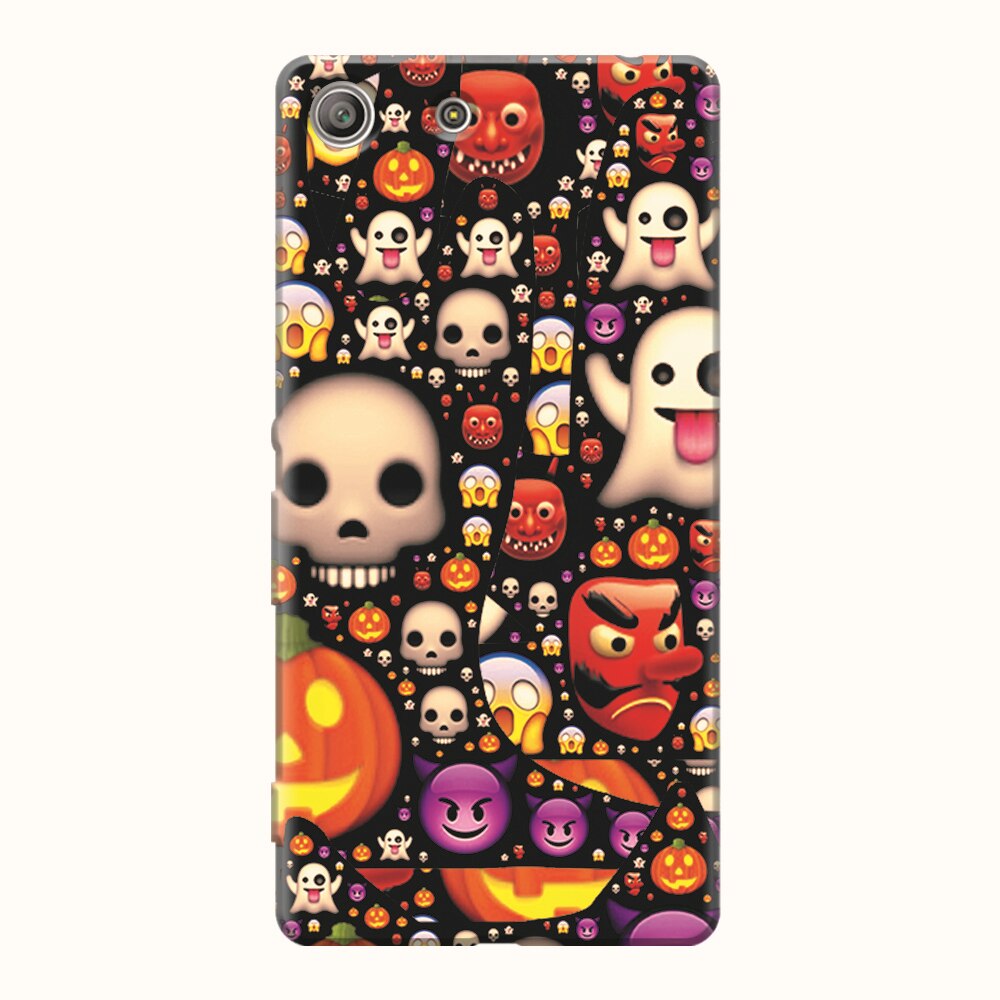 Husa silicon pentru Sony Xperia M5, Emoji Mess