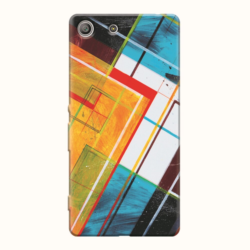 Husa silicon pentru Sony Xperia M5, Abstraction Color Shape
