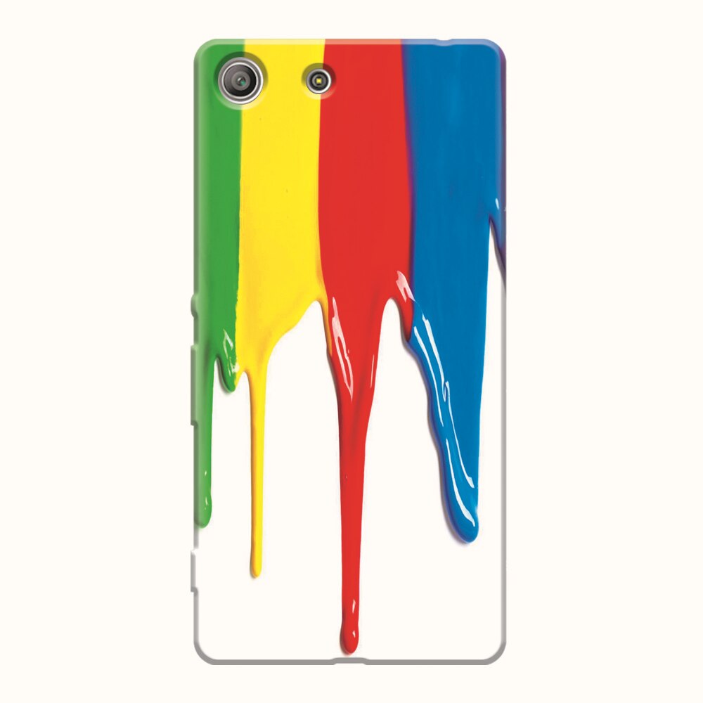 Husa silicon pentru Sony Xperia M5, Dripping Colorful Paint