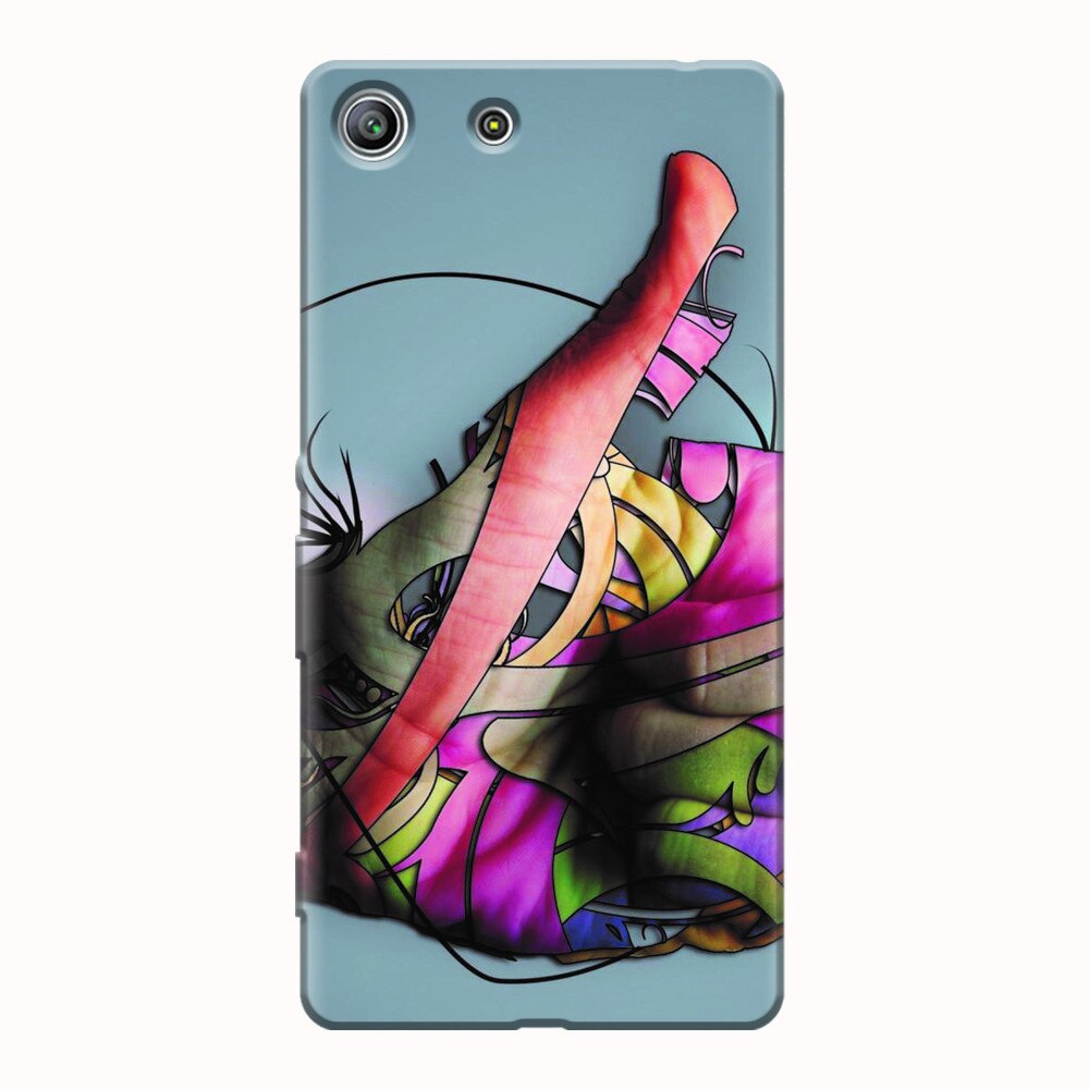 Husa silicon pentru Sony Xperia M5, Abstract Minimalistic Hands