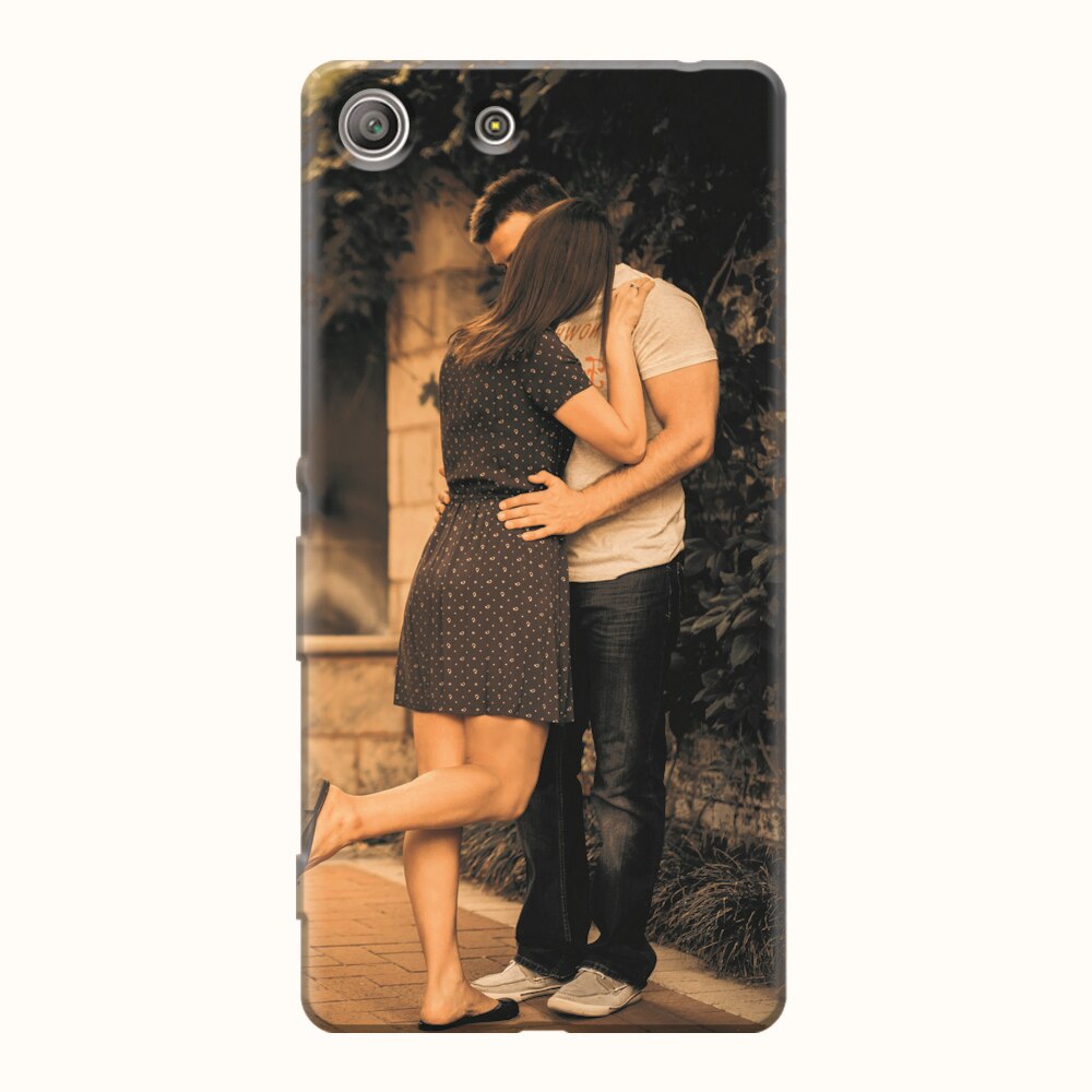 Husa silicon pentru Sony Xperia M5, Couple Kiss