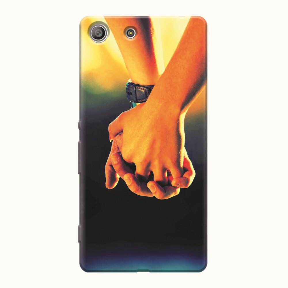 Husa silicon pentru Sony Xperia M5, Couple Holding Hands