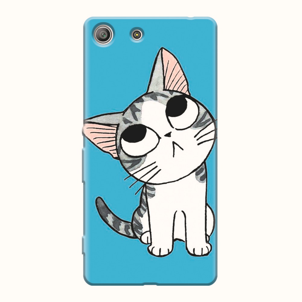 Husa silicon pentru Sony Xperia M5, Cat Lovely Cartoon