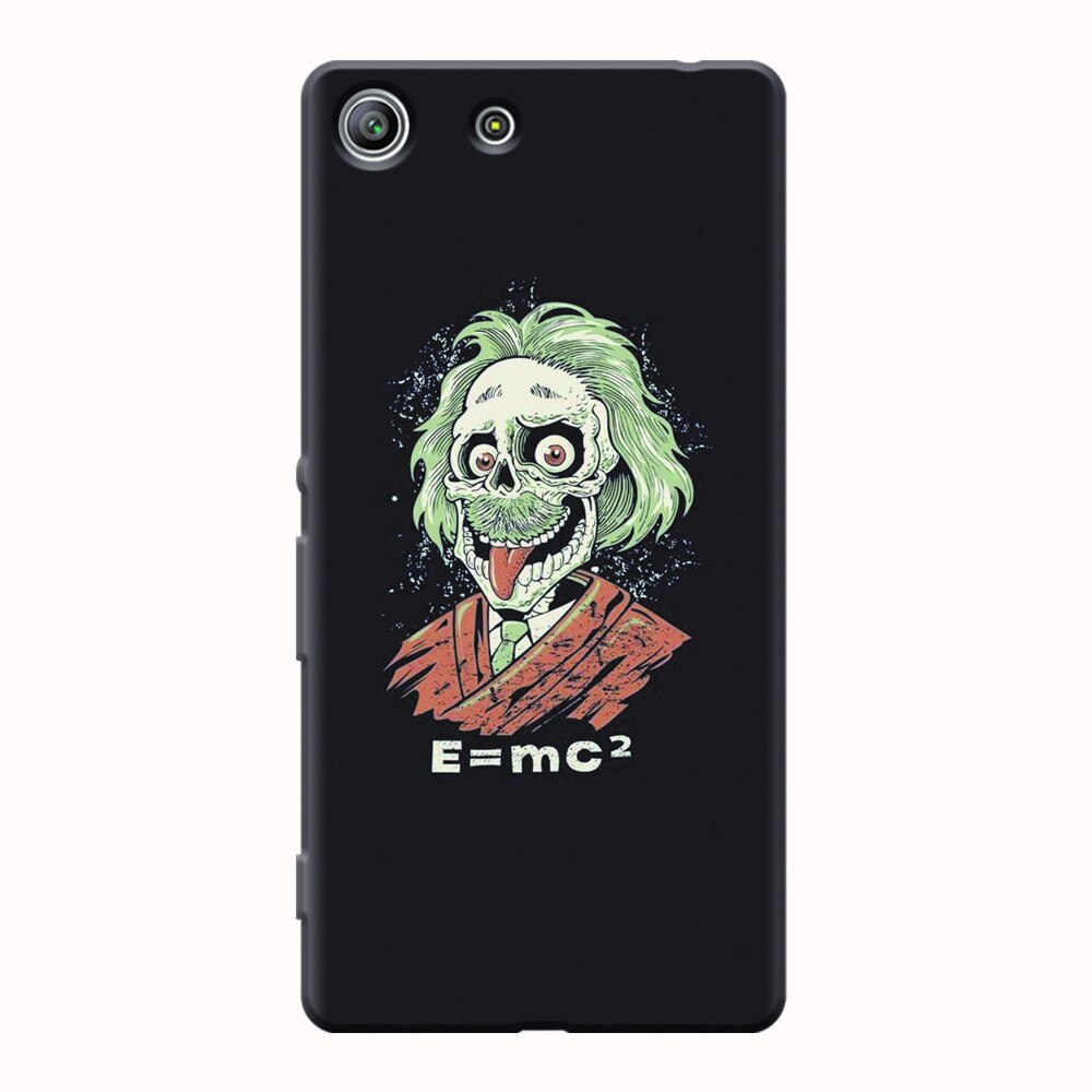 Husa silicon pentru Sony Xperia M5, Albert Einstein Caricature