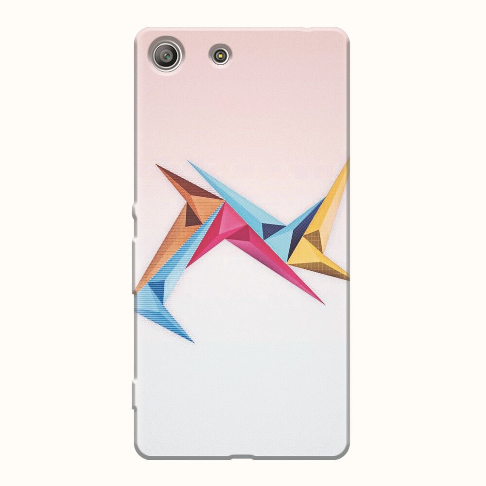 Husa silicon pentru Sony Xperia M5, Abstract Minimalistic Colors Triangles