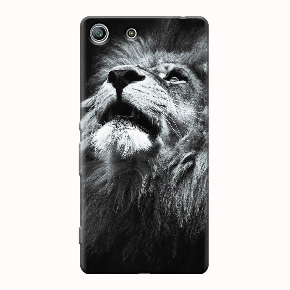 Husa silicon pentru Sony Xperia M5, Majestic Lion Portrait