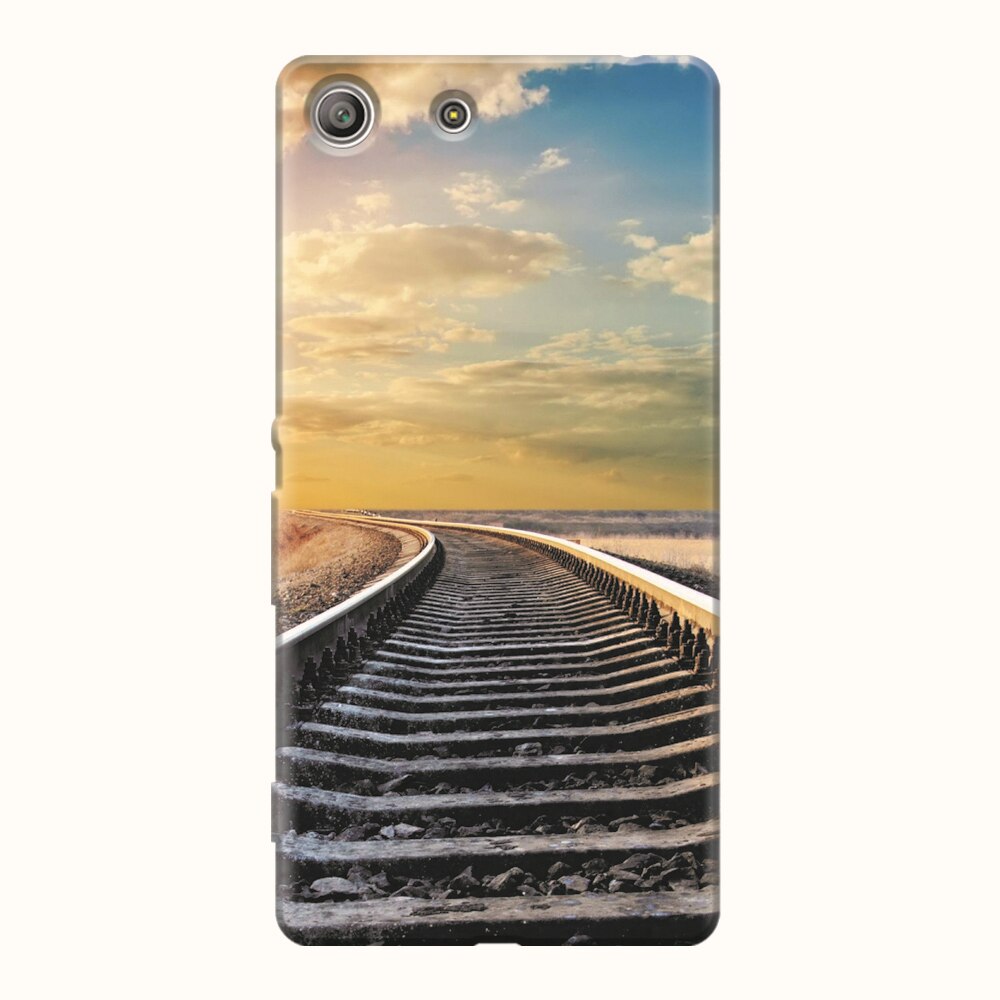 Husa silicon pentru Sony Xperia M5, Railroad Horizon