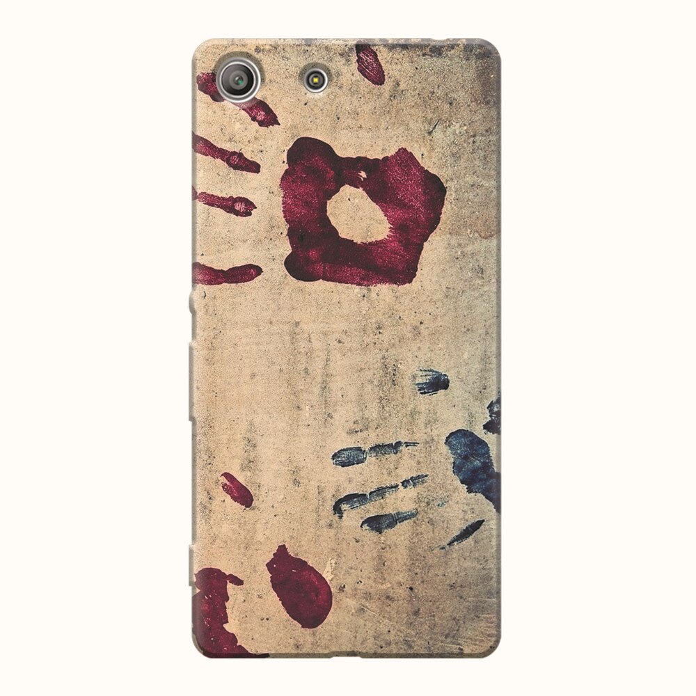Husa silicon pentru Sony Xperia M5, Handprints