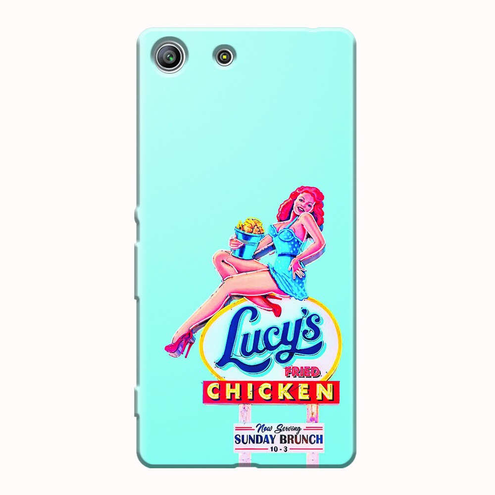 Husa silicon pentru Sony Xperia M5, American Vintage Restaurant Sign