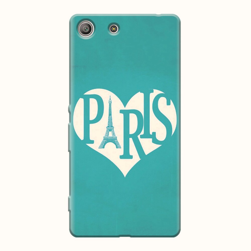 Husa silicon pentru Sony Xperia M5, I Love Paris