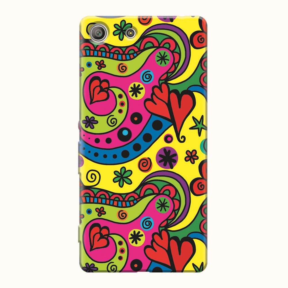 Husa silicon pentru Sony Xperia M5, Heart Color