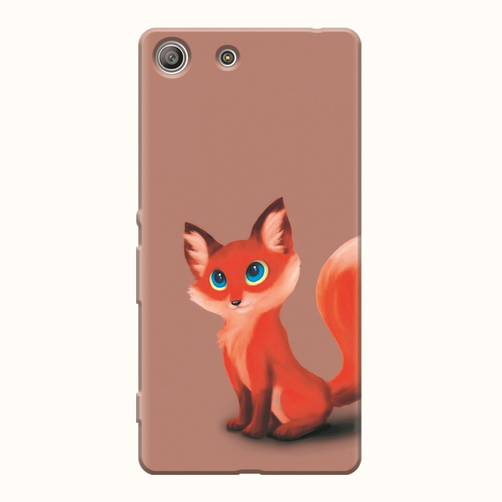 Husa silicon pentru Sony Xperia M5, Fox Cartoon Animal And
