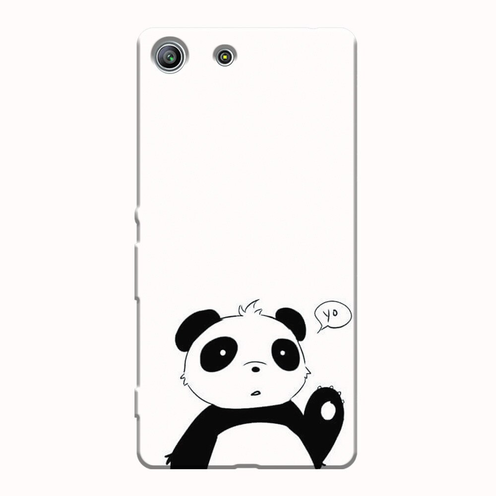 Husa silicon pentru Sony Xperia M5, Panda Cellphone