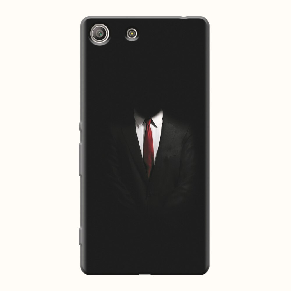 Husa silicon pentru Sony Xperia M5, Mystery Man In Suit