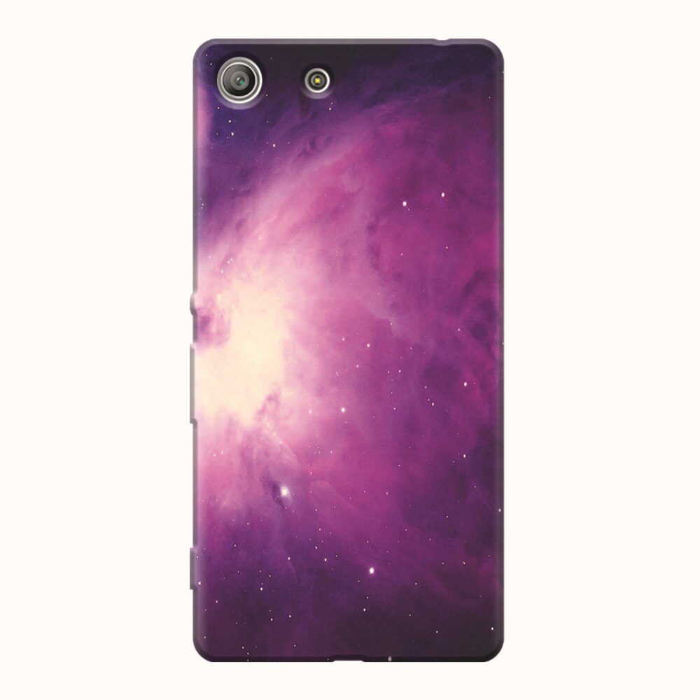 Husa silicon pentru Sony Xperia M5, Purple Supernova Nebula Explosion