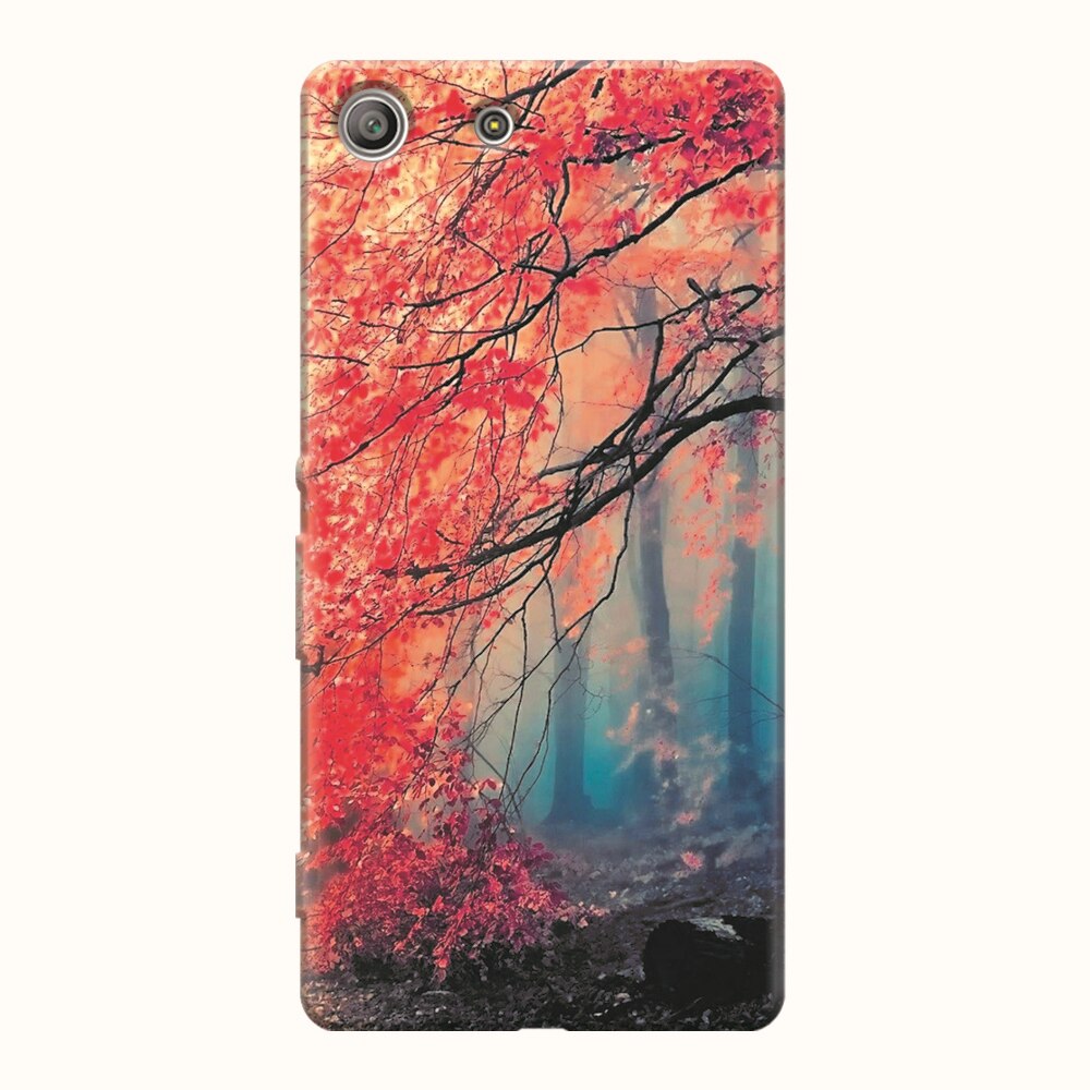 Husa silicon pentru Sony Xperia M5, Morning Fog Inest Nature