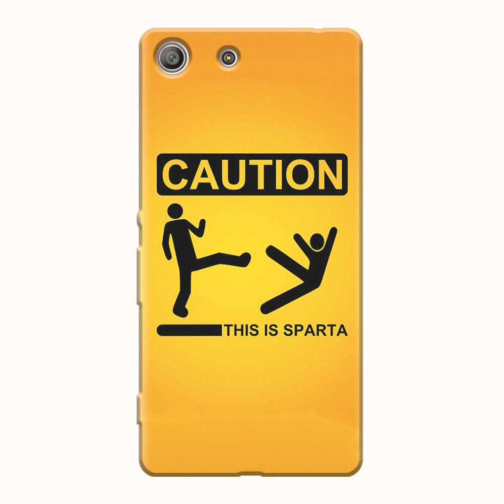 Husa silicon pentru Sony Xperia M5, This Is Sparta Funny Illustration