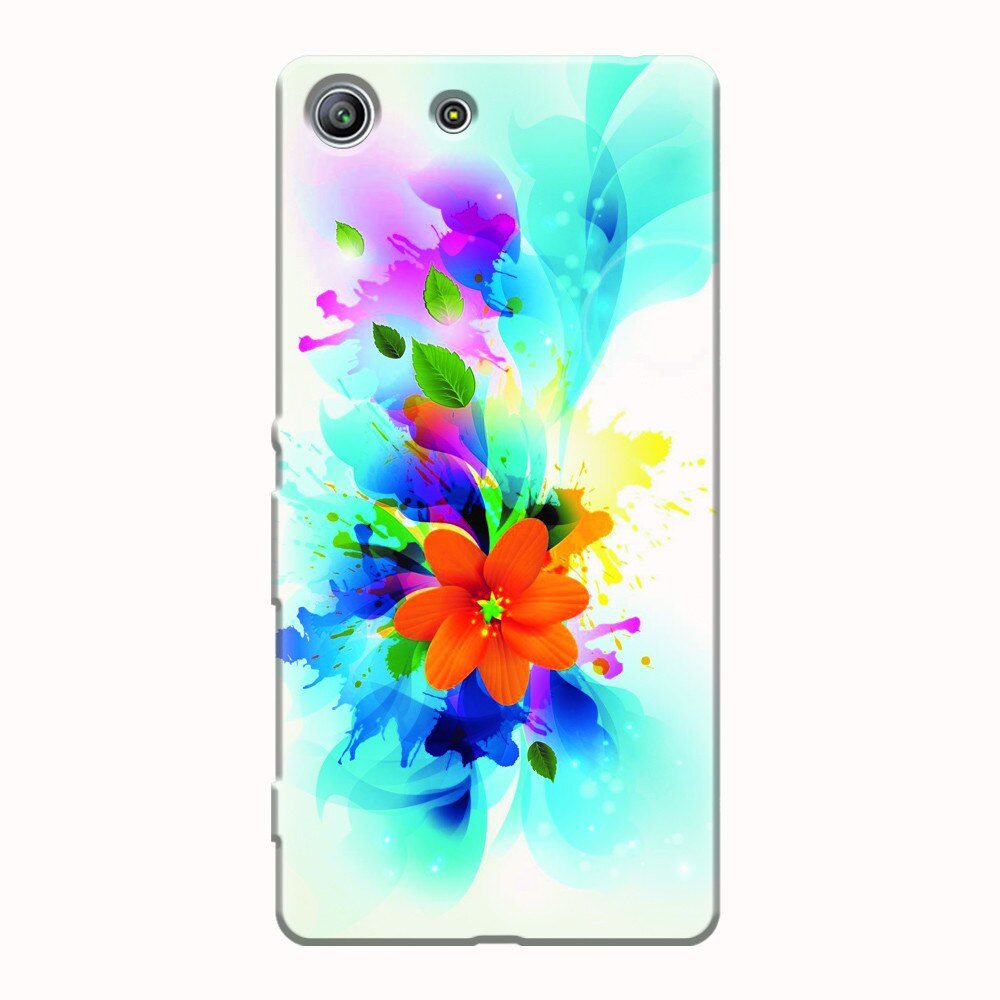 Husa silicon pentru Sony Xperia M5, Flower 011