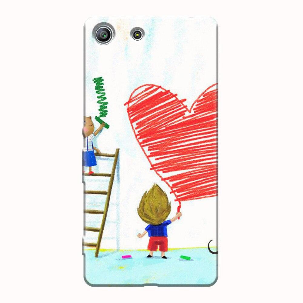 Husa silicon pentru Sony Xperia M5, I Love You Creatures