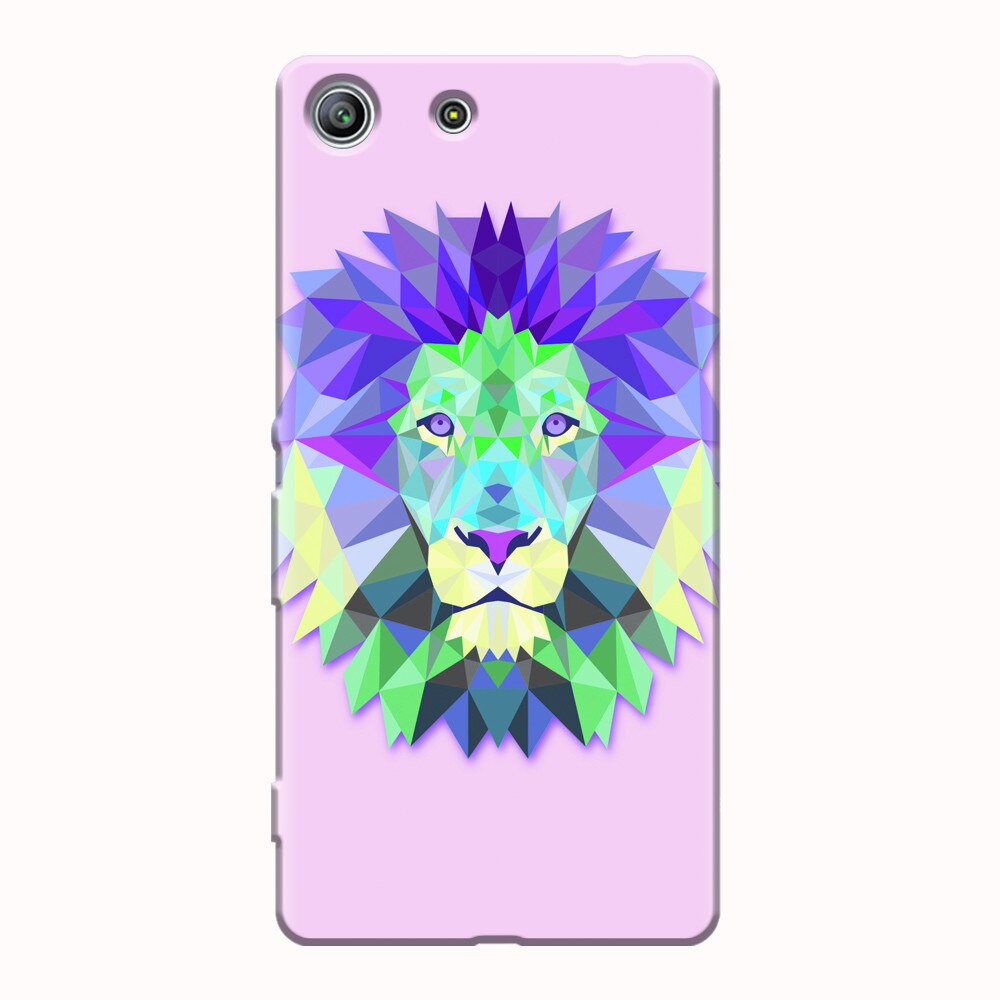Husa silicon pentru Sony Xperia M5, Polygon Lion