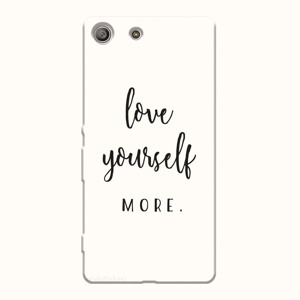Husa silicon pentru Sony Xperia M5, Love Yourself More