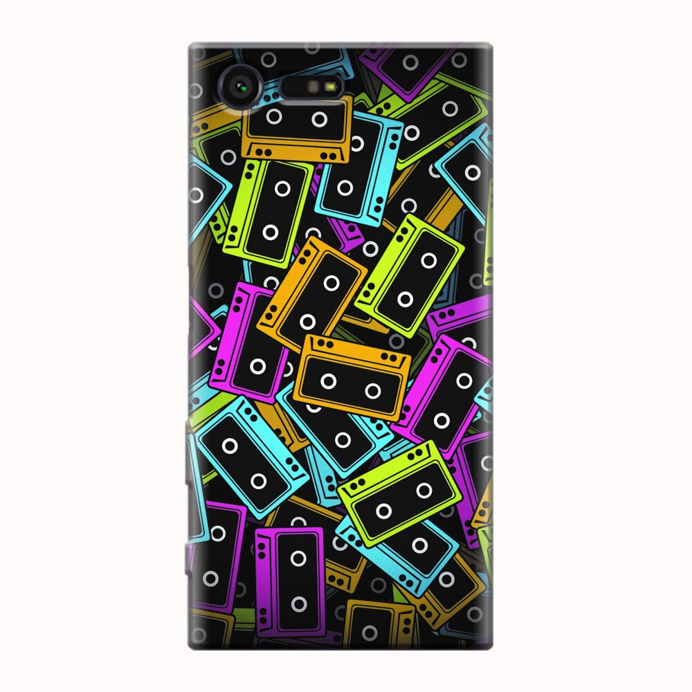 Husa silicon pentru Sony Xperia X Compact, Audio Cassette Color Vector