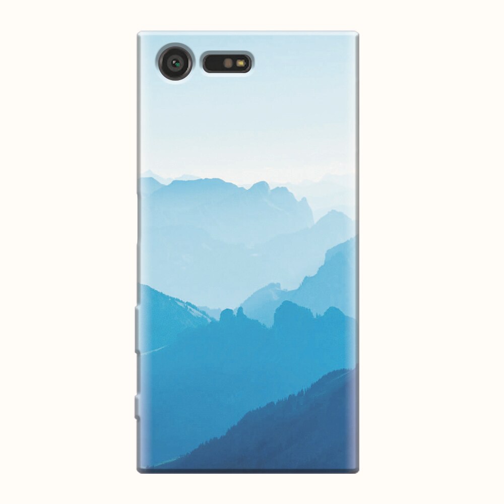 Husa silicon pentru Sony Xperia X Compact, Blue Mountain Crests