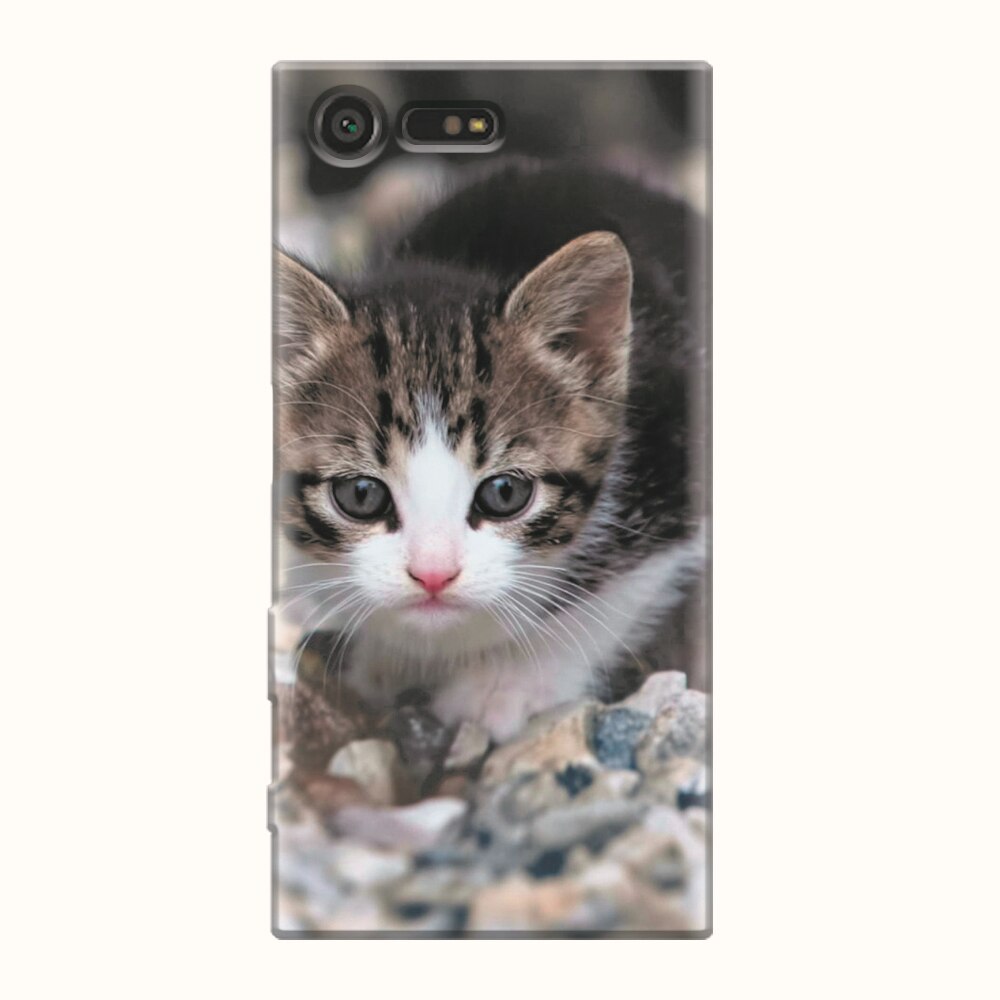 Husa silicon pentru Sony Xperia X Compact, Animal Cat