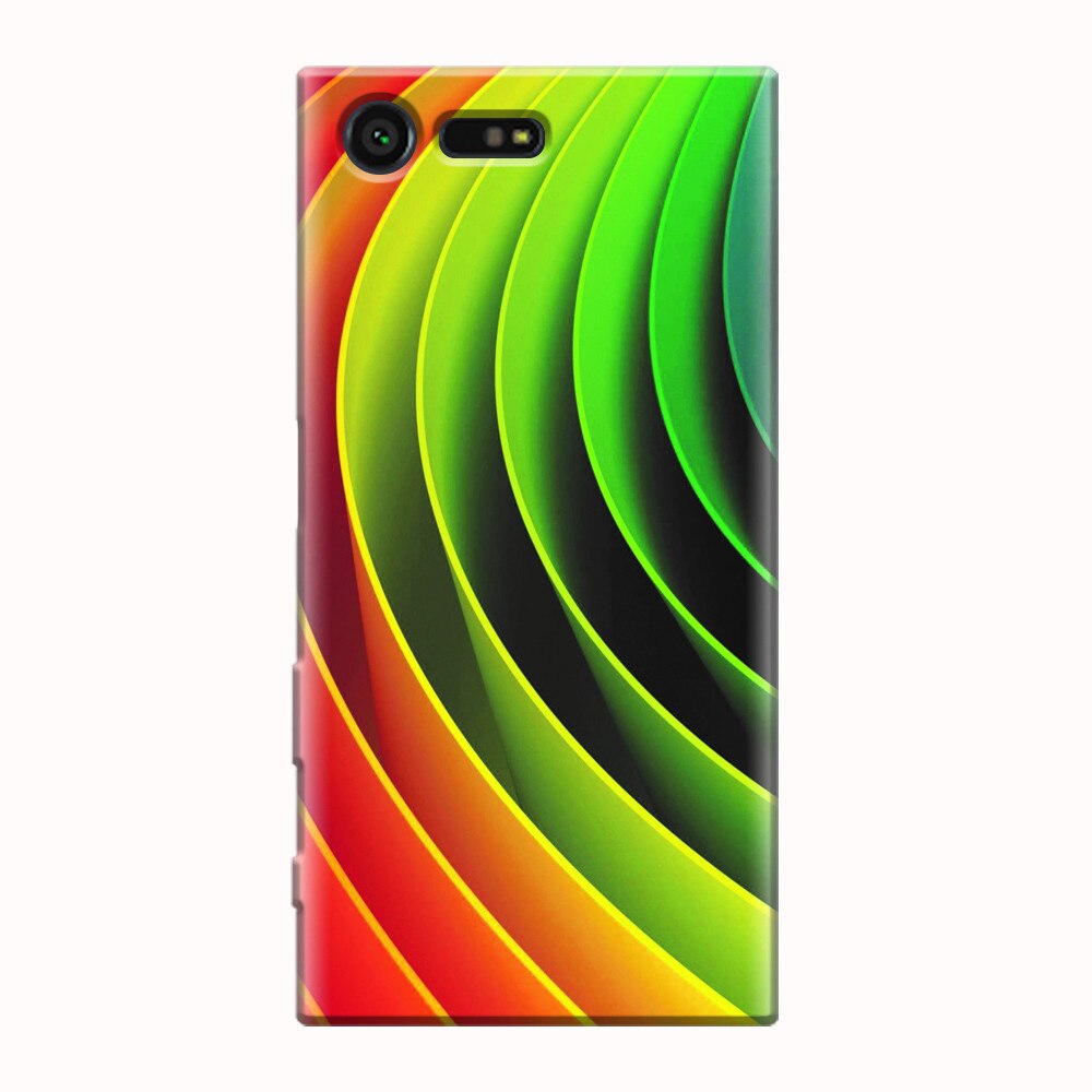 Husa silicon pentru Sony Xperia X Compact, 3D Multicolor Abstract Lines
