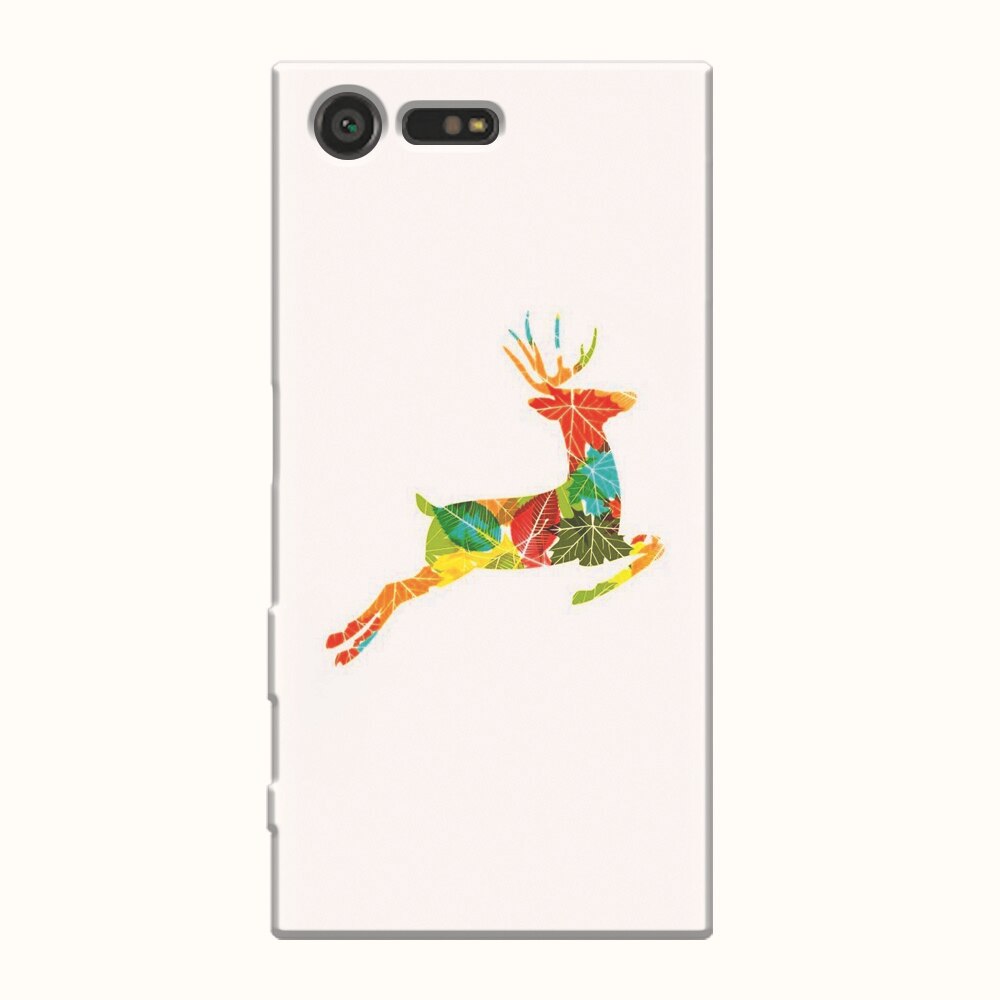 Husa silicon pentru Sony Xperia X Compact, Colorful Reindeer Jump Illustration