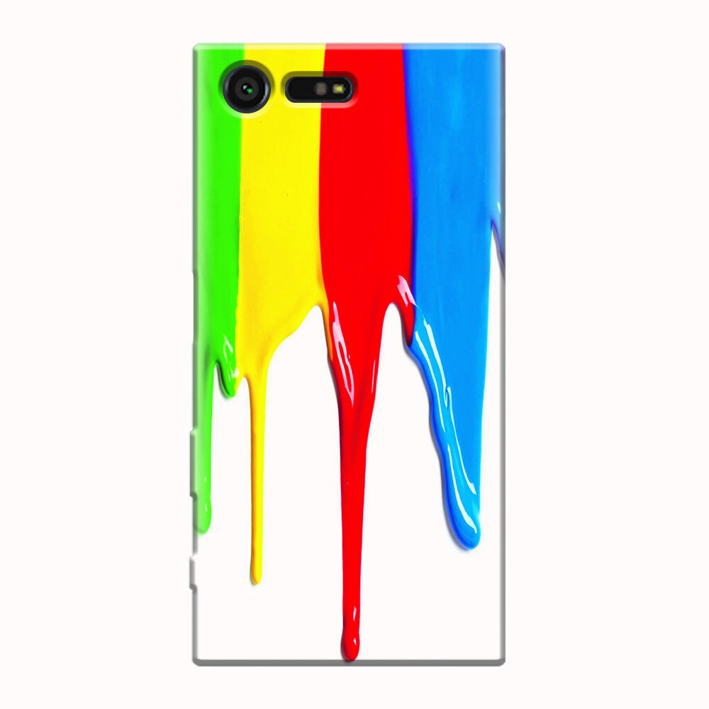 Husa silicon pentru Sony Xperia X Compact, Dripping Colorful Paint