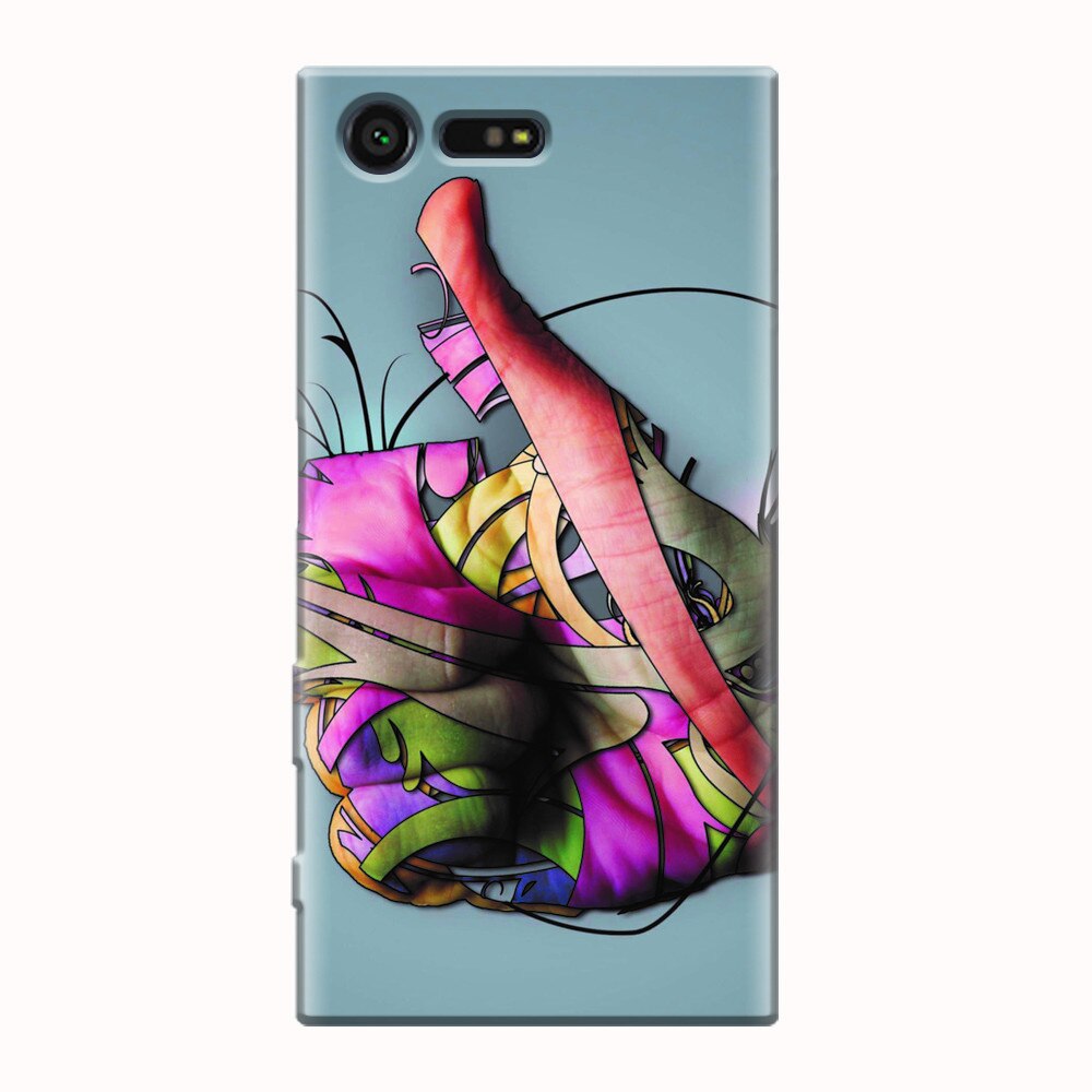 Husa silicon pentru Sony Xperia X Compact, Beautiful Hand Art