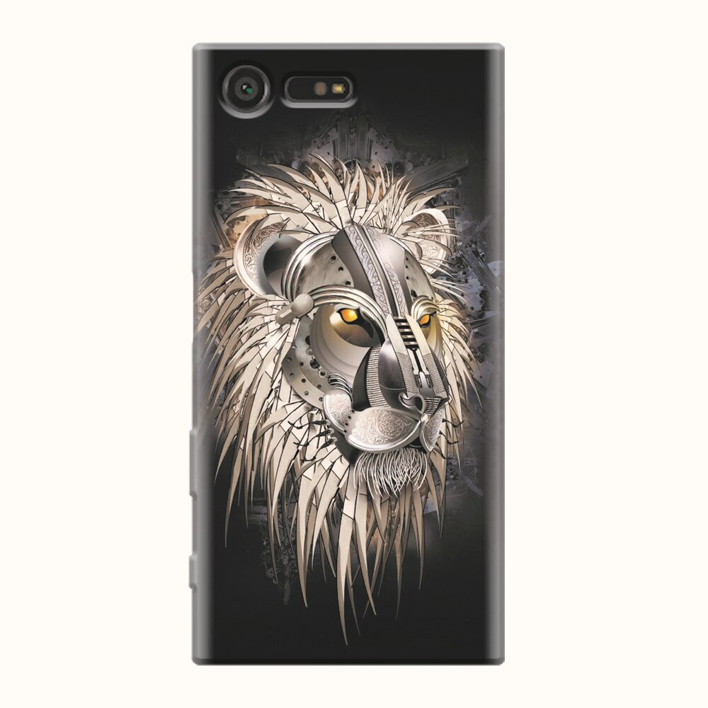 Husa silicon pentru Sony Xperia X Compact, Abstract Lion 001