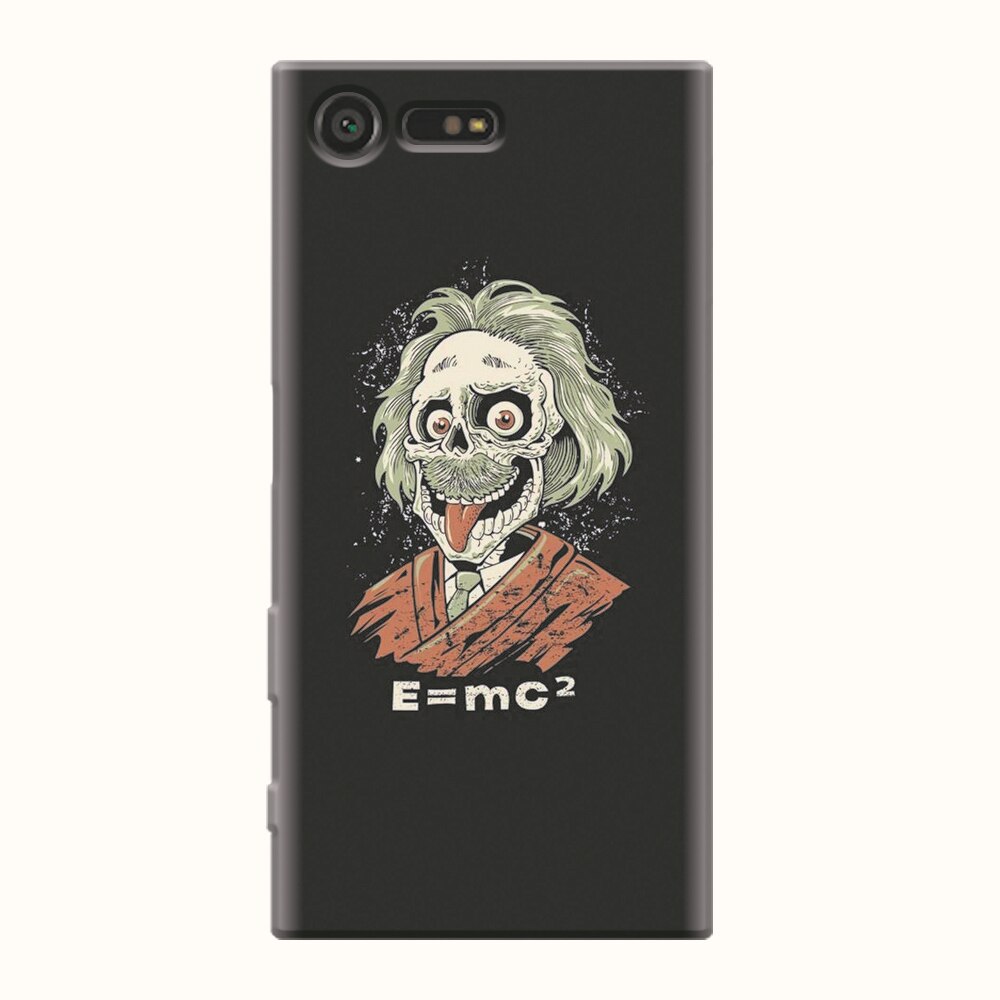 Husa silicon pentru Sony Xperia X Compact, Albert Einstein Caricature