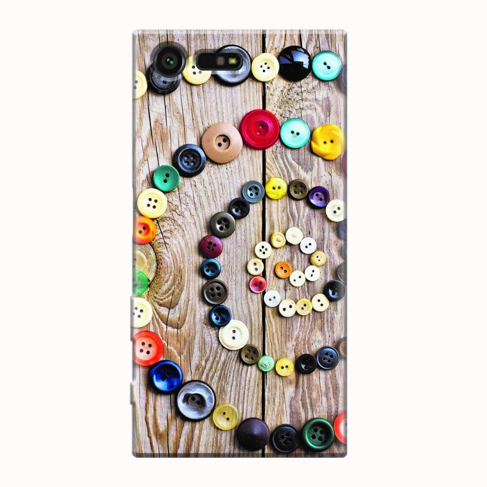 Husa silicon pentru Sony Xperia X Compact, Colorful Buttons Spiral Wood Deck