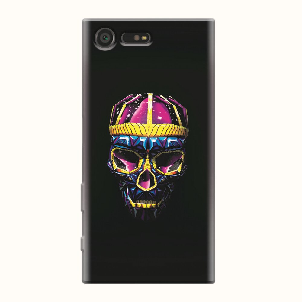 Husa silicon pentru Sony Xperia X Compact, Colorfull Skull