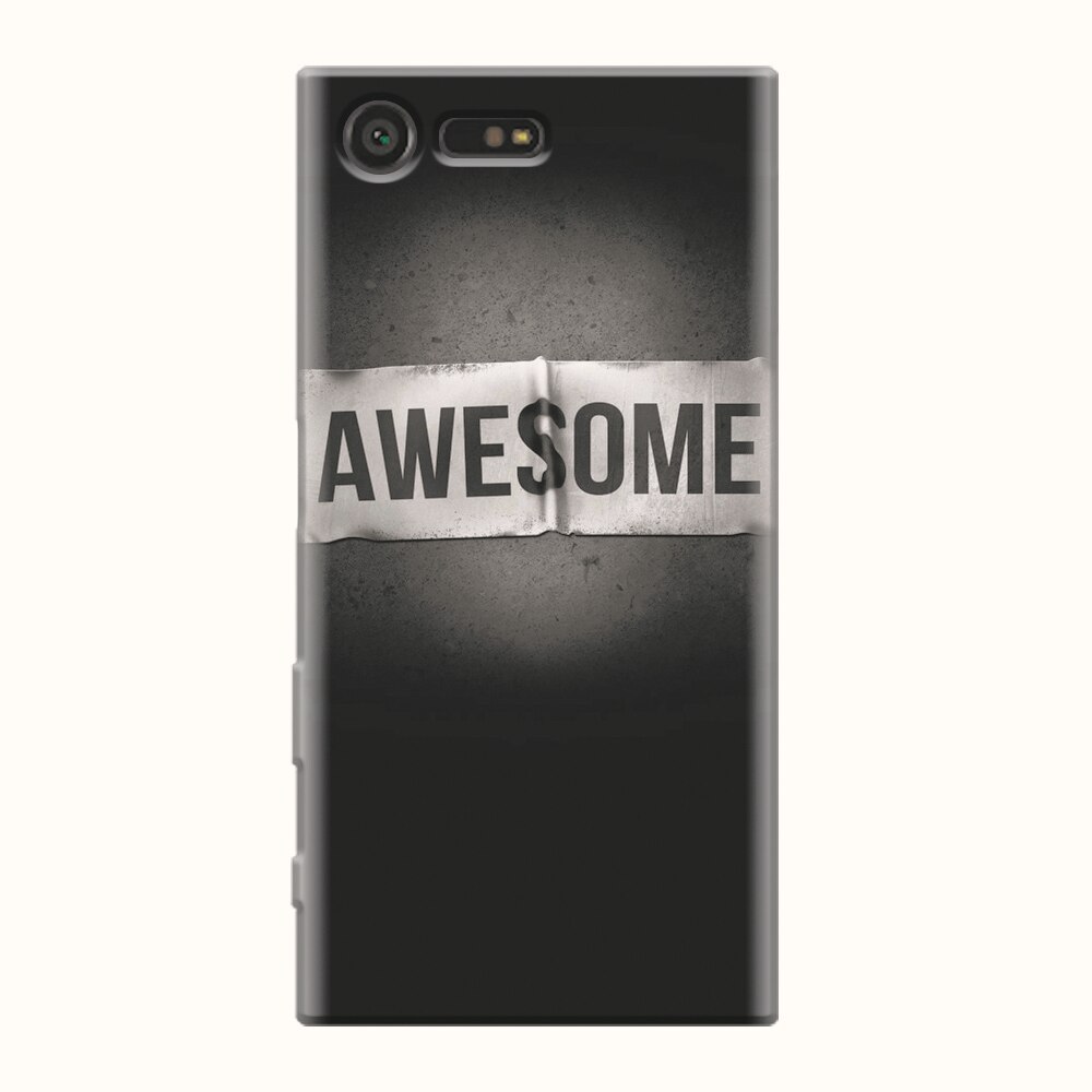 Husa silicon pentru Sony Xperia X Compact, Awesome Label Dark
