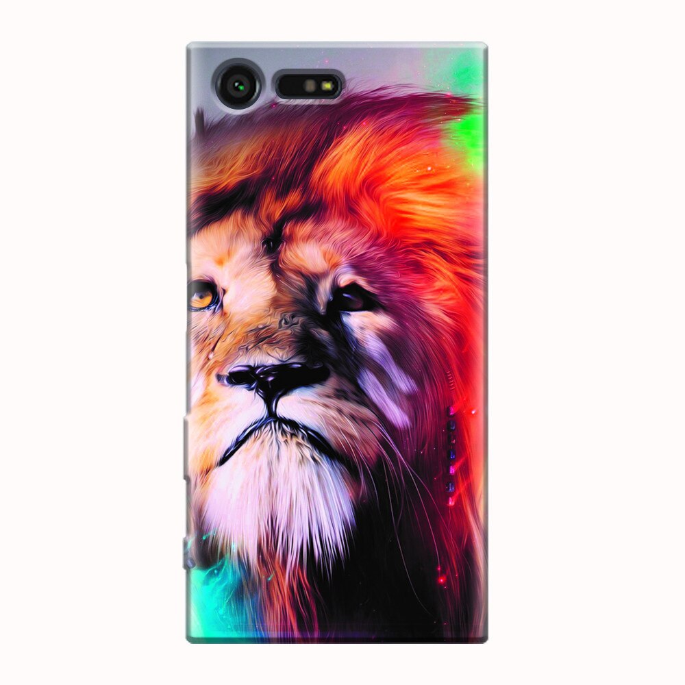 Husa silicon pentru Sony Xperia X Compact, Awesome Art Of Lion