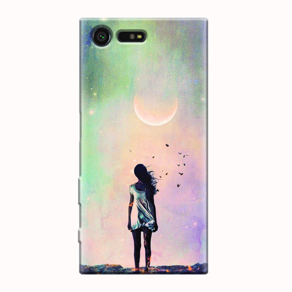 Husa silicon pentru Sony Xperia X Compact, Alone Woman Cgi Hd K