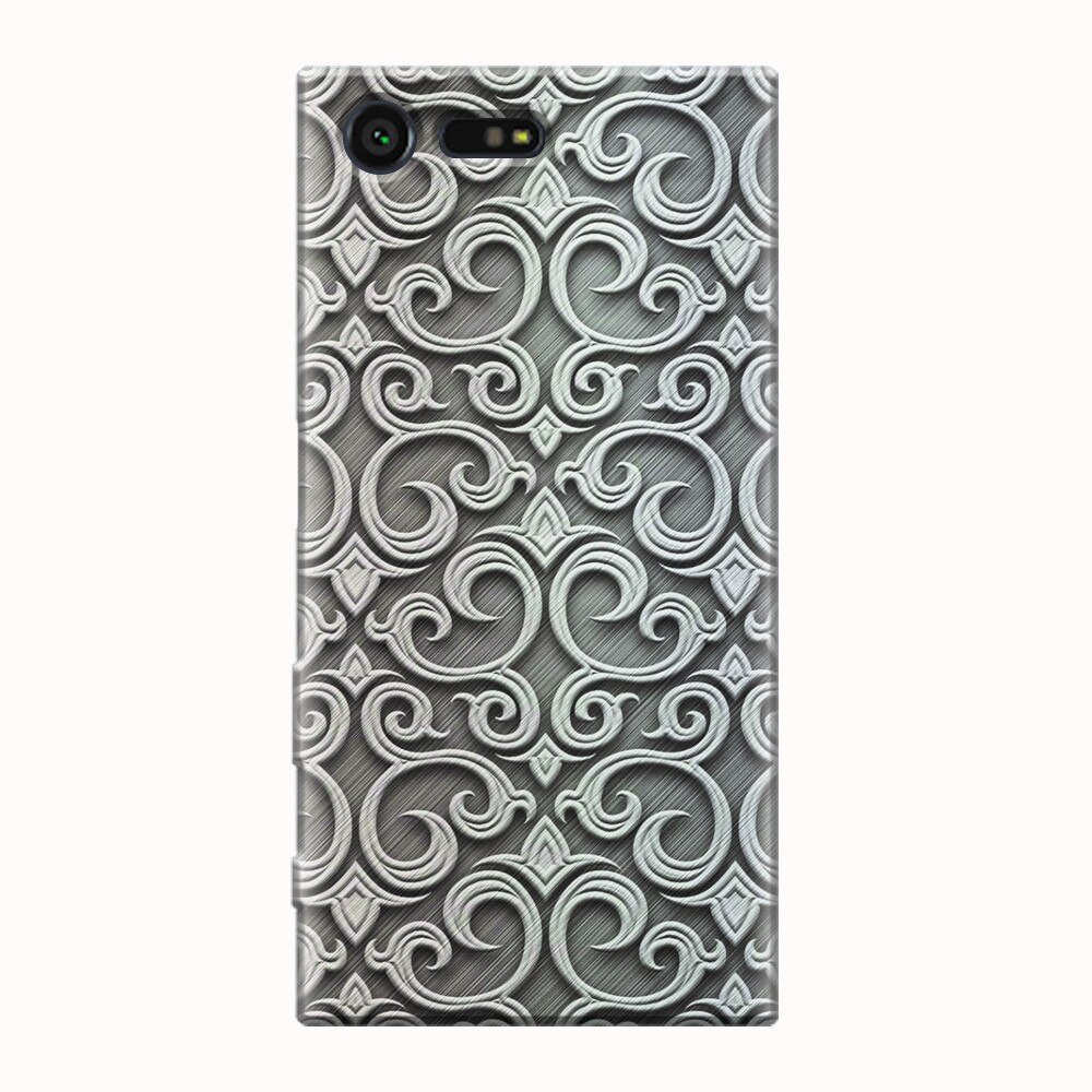 Husa silicon pentru Sony Xperia X Compact, Baroque Silver Pattern