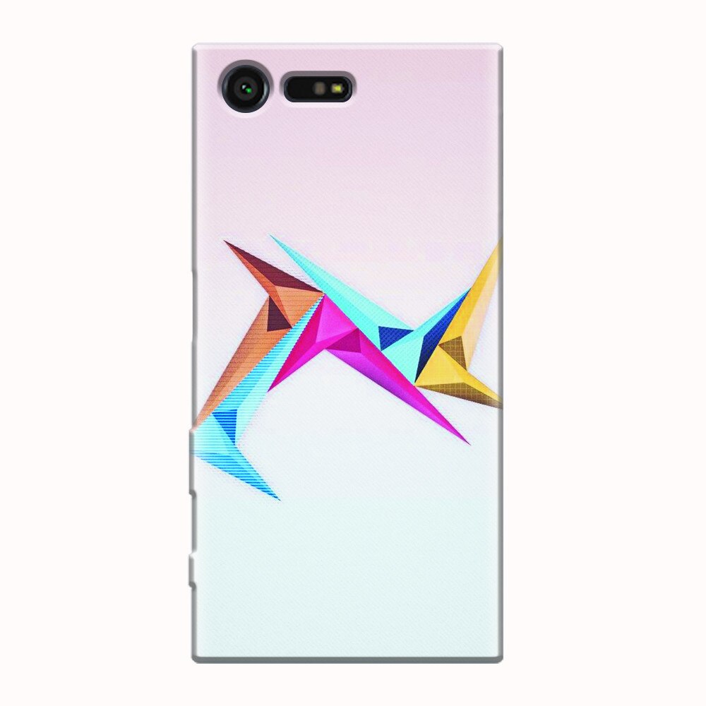 Husa silicon pentru Sony Xperia X Compact, Abstract Minimalistic Colors Triangles