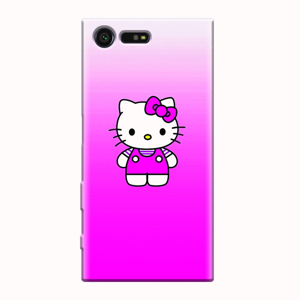 Husa silicon pentru Sony Xperia X Compact, Cute Pink Catty