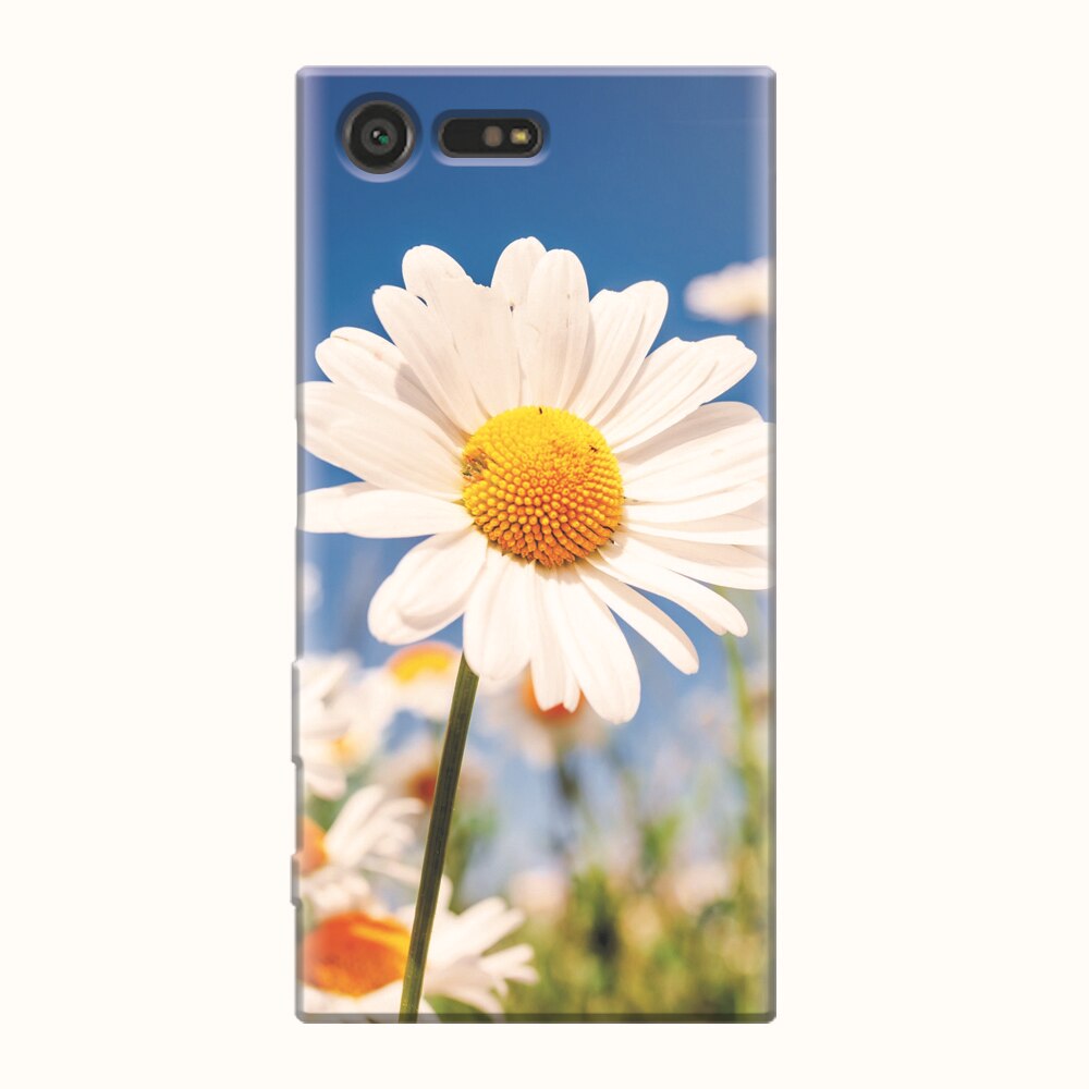 Husa silicon pentru Sony Xperia X Compact, Daisies Field Flowers
