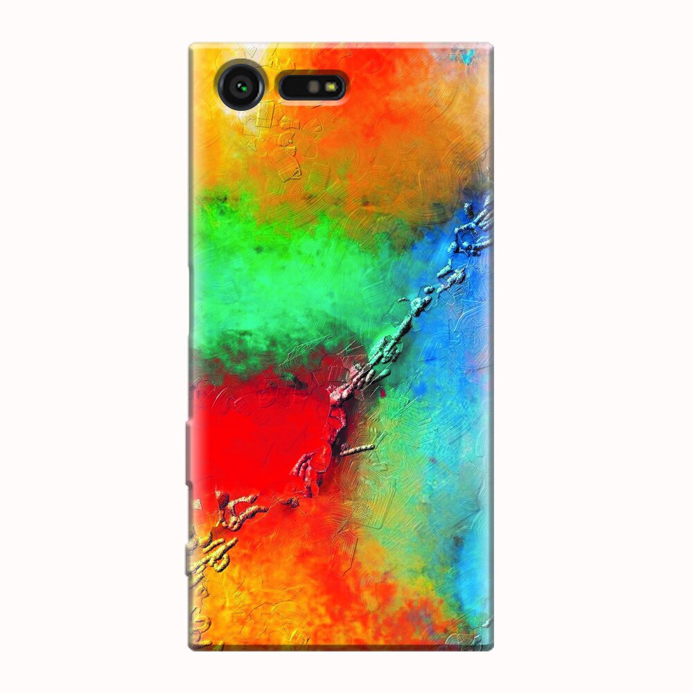 Husa silicon pentru Sony Xperia X Compact, Colorful Wall Paint Texture
