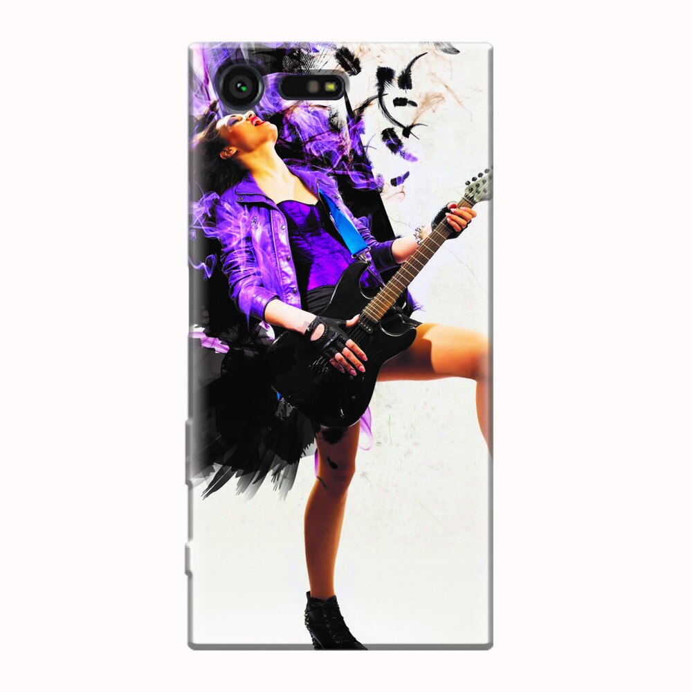 Husa silicon pentru Sony Xperia X Compact, Rock Music Girl