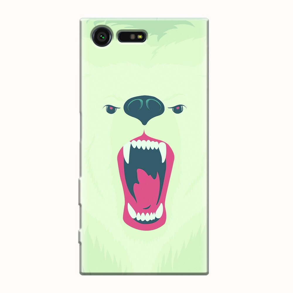 Husa silicon pentru Sony Xperia X Compact, Fierce Polar Bear Winter