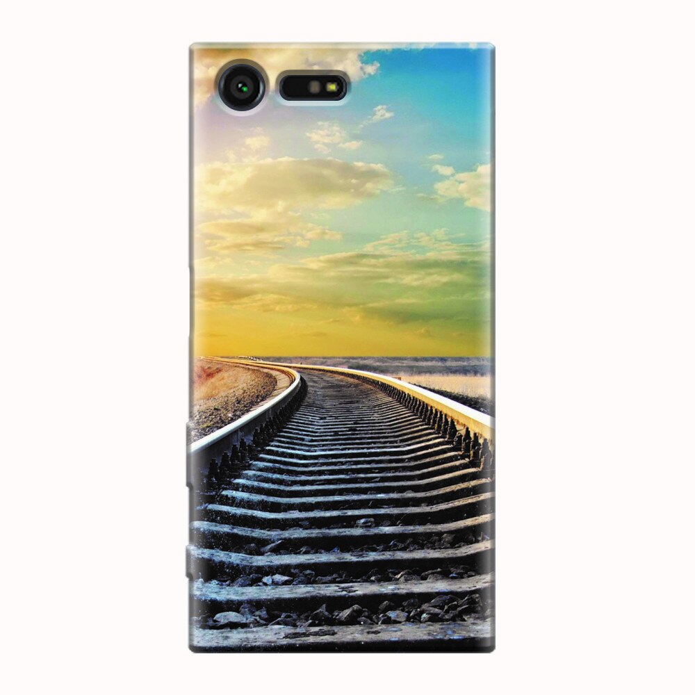 Husa silicon pentru Sony Xperia X Compact, Railroad Horizon