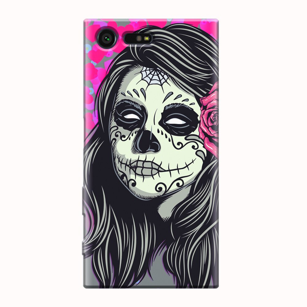 Husa silicon pentru Sony Xperia X Compact, Mexican Girl Skull