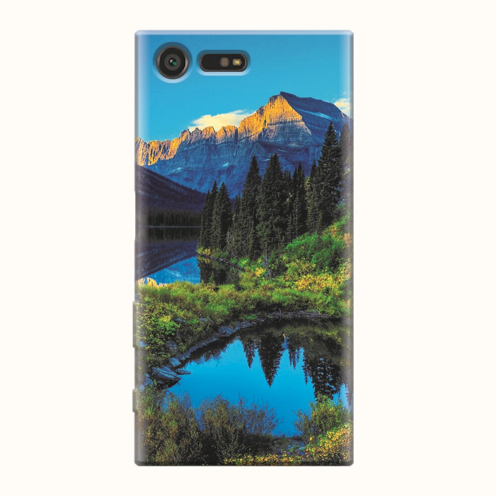 Husa silicon pentru Sony Xperia X Compact, HDR Mountains Lake